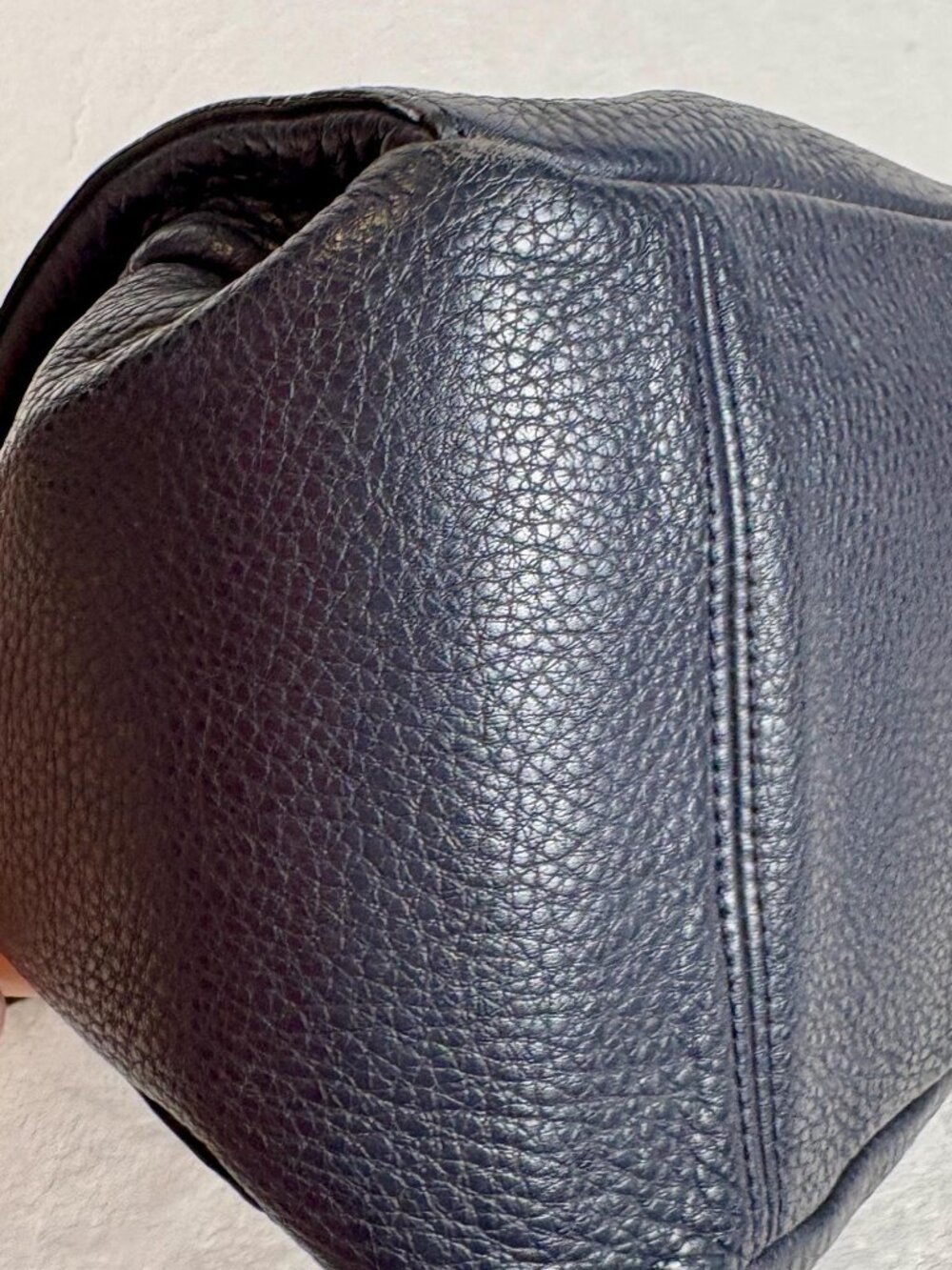 Coach Morgan Satchel in Midnight Navy Blue with Scarf - Picture 7 of 16